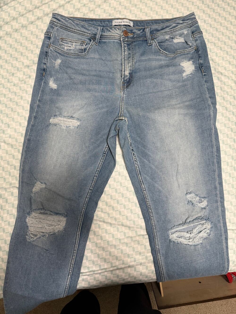 Flying Monkey Distressed Boyfriend Denim